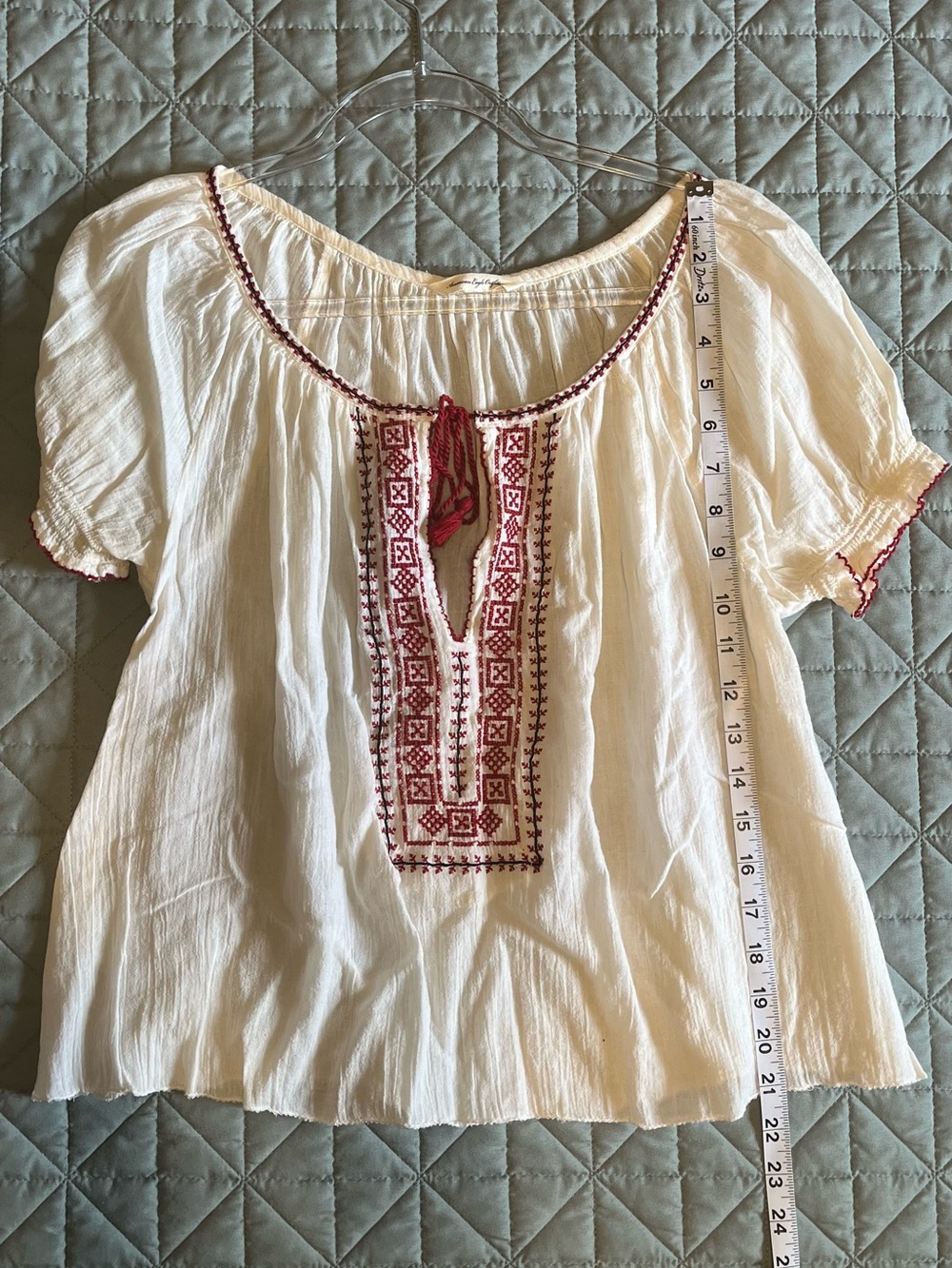 American Eagle Outfitters Boho Embroidered Blouse - Picture 4 of 4
